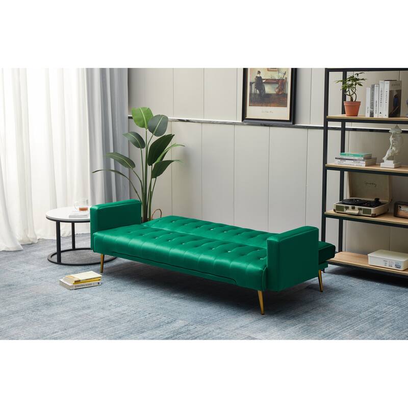75'' Wide Tufted Velvet Convertible Sleeper sofa