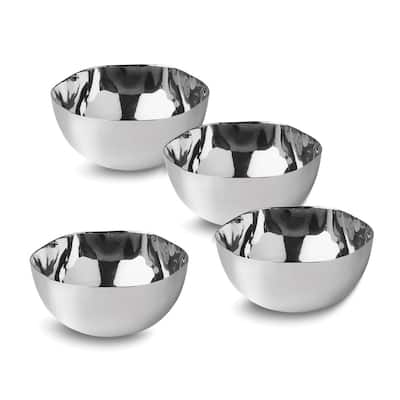 Curata Stainless Steel Set of 4 Organic Bowls