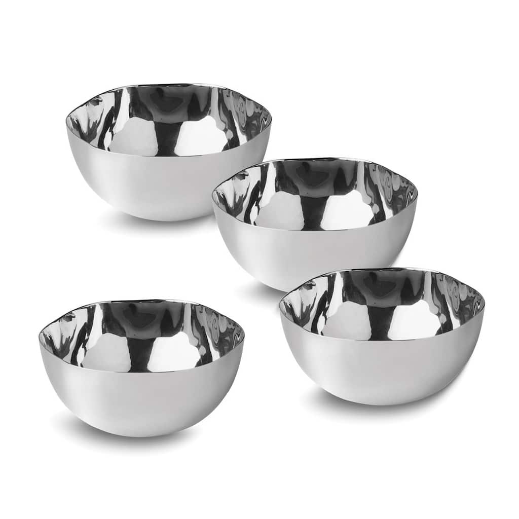 Curata Stainless Steel Set of 4 Organic Bowls