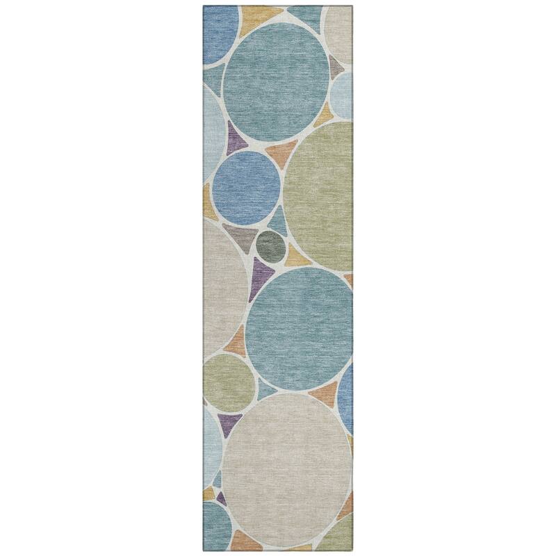 Machine Washable Indoor/ Outdoor Contemporary Rowan Chantille Rug