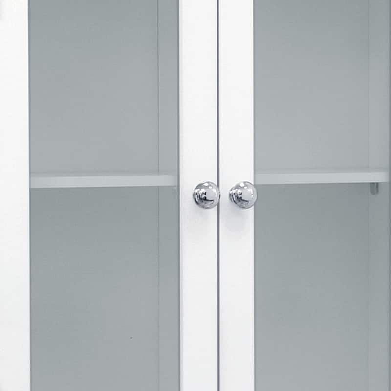 Teamson Home Madison Removable Two-Door Wall Cabinet with Glass Panels - 7"L x 20"W x 24"H