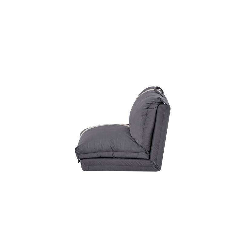 Floor Sofa Bed with 6-Position Adjustable, Sleeper Sofa with 5-Second Foldable, Upholstered Bean Bag Base & Pillow
