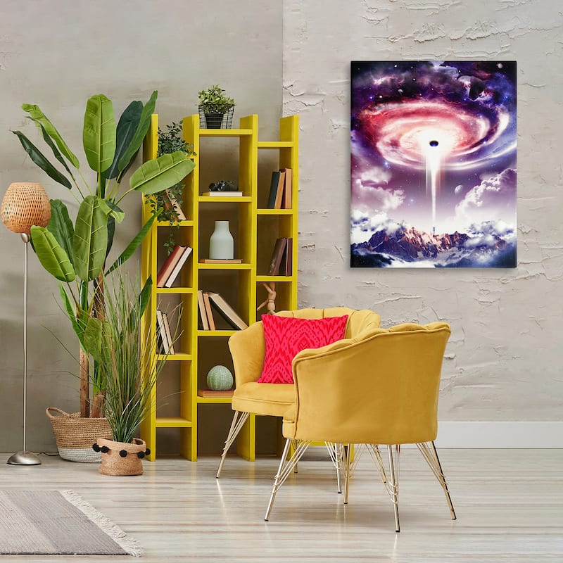 Stupell Surreal Space Nebula Rays Canvas Wall Art Design By Barrett Biggers