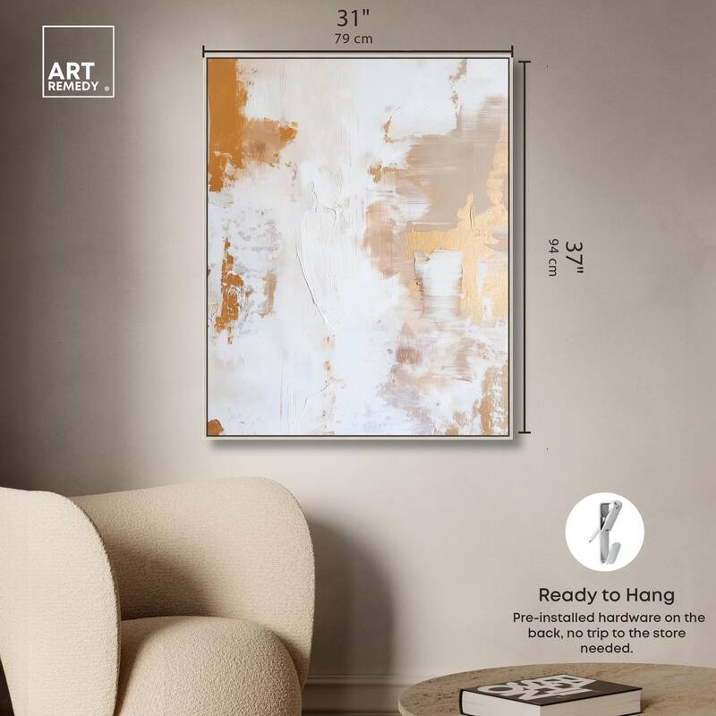 Golden Bronze Ripple I Canvas by Art Remedy