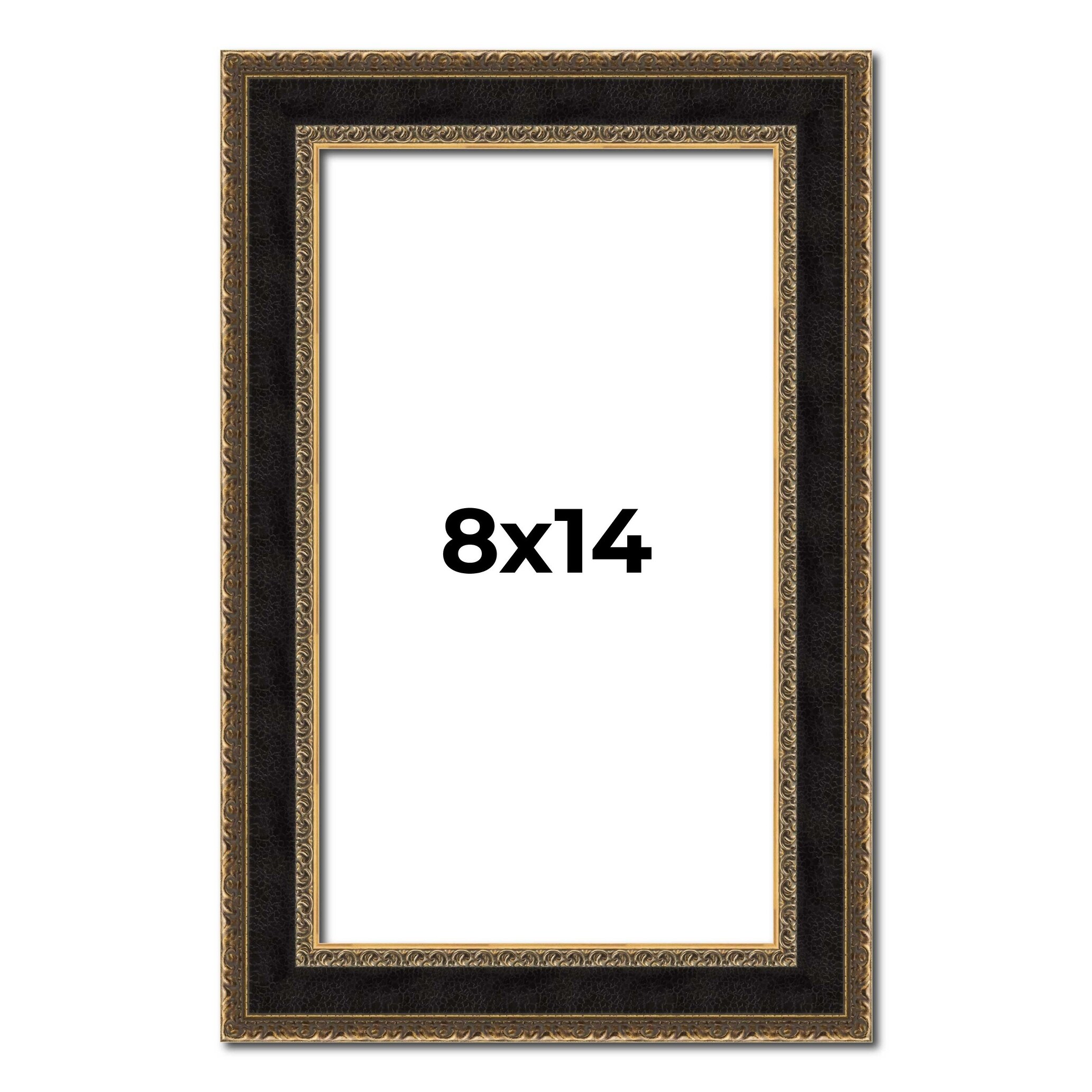 8x14 Frame Gold Antique Vintage Sold Wood Picture Frame | 1.75 Inch