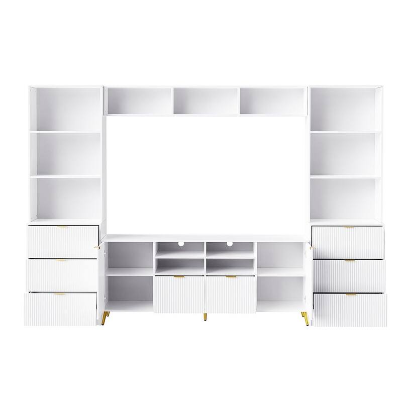 Modern 4-Piece Entertainment Wall Unit for TVs Up to 70"