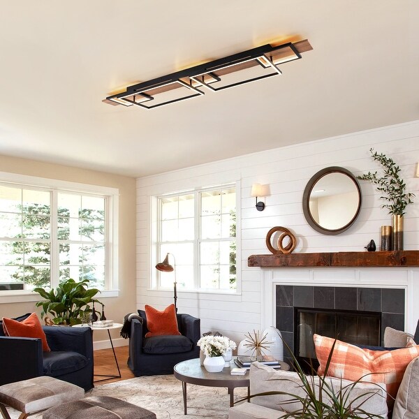 Rectangular flush mount ceiling light led outlet
