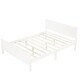 preview thumbnail 9 of 7, Platform Bed In Classic Oak Veneer for The Comfort Of Nature, with Headboard and Footboard - Full Size, White