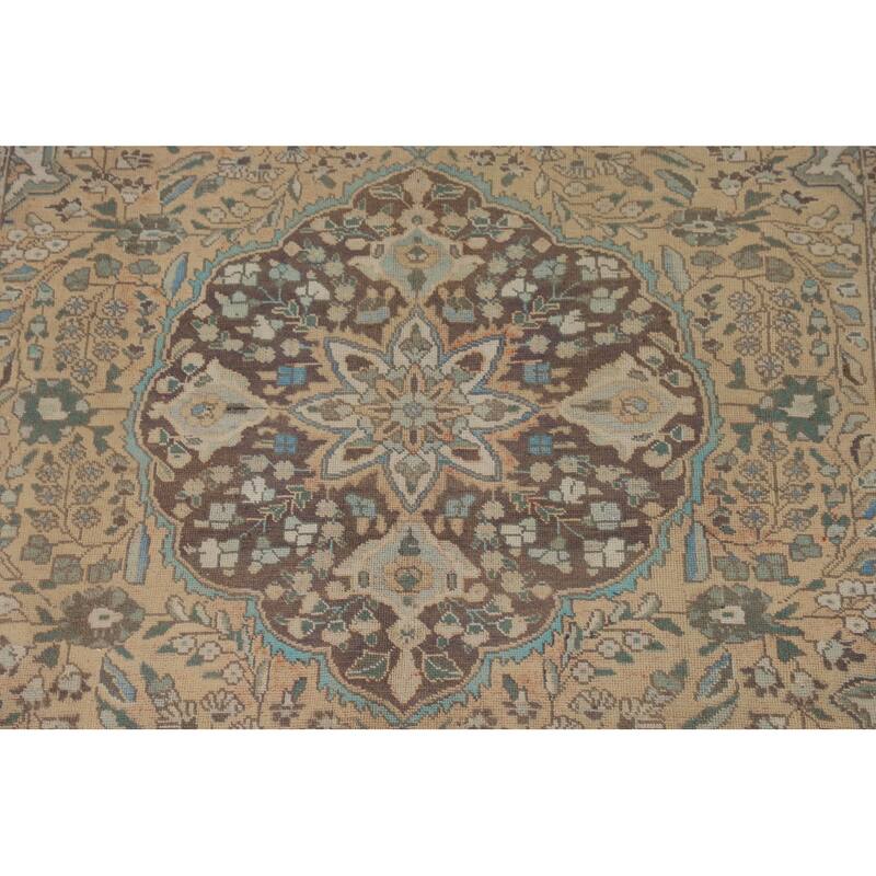 Traditional Tabriz Persian Vintage Area Rug Handmade Wool Carpet - 6'8"x 9'5"