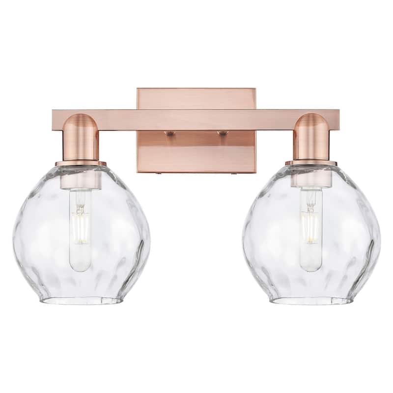 Innovations Lighting 716-2W-11-17 Waverly Vanity Waverly 2 Light 17" - Antique Copper / Clear