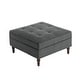 preview thumbnail 48 of 83, 31.78" W Oversized Square Upholstered Storage Ottoman with Wooden Tray