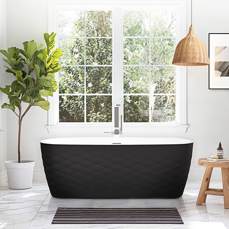 London Freestanding Acrylic Soaking Bathtub