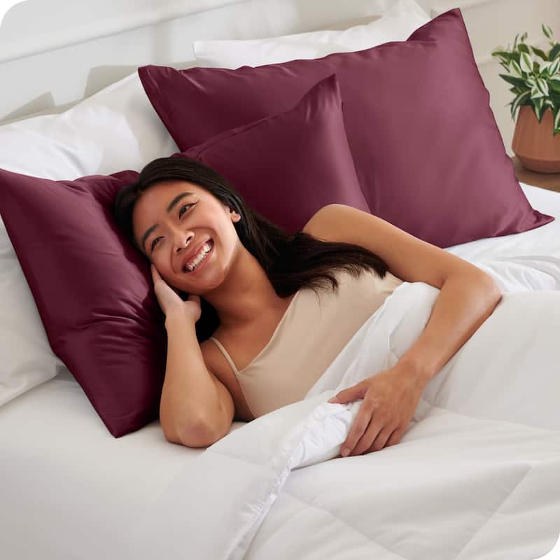 Bare Home Poly Satin Pillowcase Set for Hair and Skin (Set of 2)