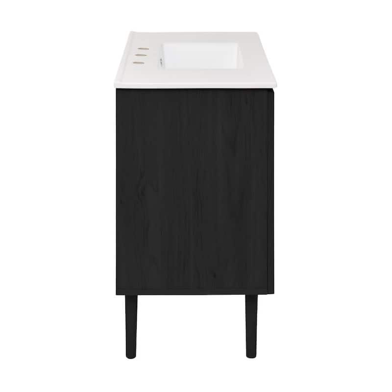 Swiss Madison SM-BV6202-3W Bron 37" Free Standing Single Basin Vanity
