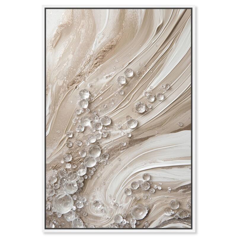 Viscous Veils III Canvas by Art Remedy - White - 24" x 36"