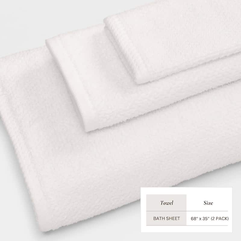 100% Cotton Acacia Collection Ultra Absorbant Popcorn Bath Towels