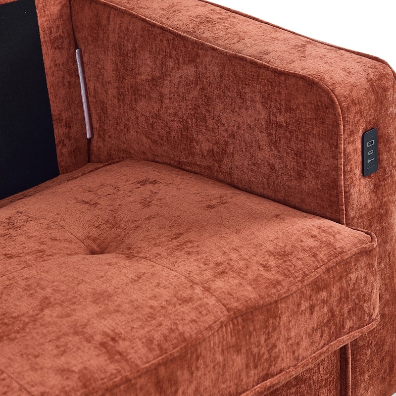 82.7" Sofas for Living Room, Comfy Love Seat Couches, Corduroy Loveseat Sofa,, Easy Assembly with USB