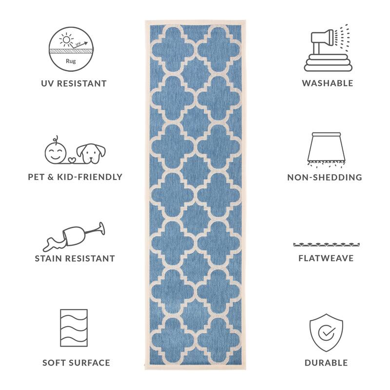SAFAVIEH Courtyard Hafiza Indoor/ Outdoor Waterproof Patio Backyard Rug