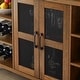 preview thumbnail 11 of 26, Hazelnut Brown Wine Bar Cabinet with Racks & Stemware Holder