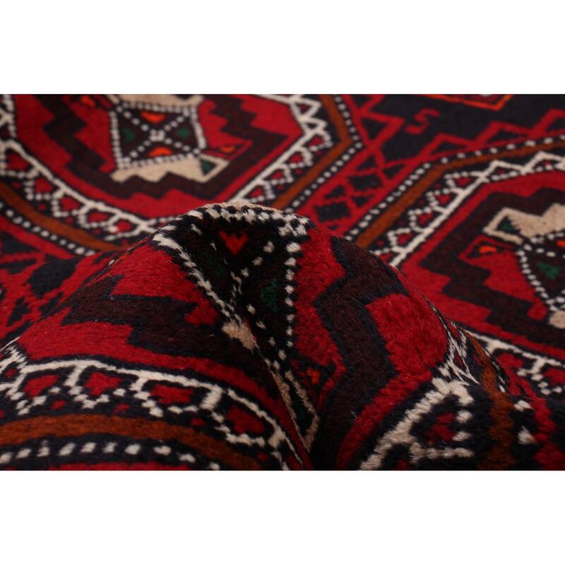 ECARPETGALLERY Hand-knotted Royal Baluch Red Wool Rug - 3'3 x 5'9