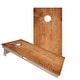 preview thumbnail 1 of 4, Wood Finish Dark Wood Regulation 2x4 Cornhole Board Set All-Weather - Include Carrying Case