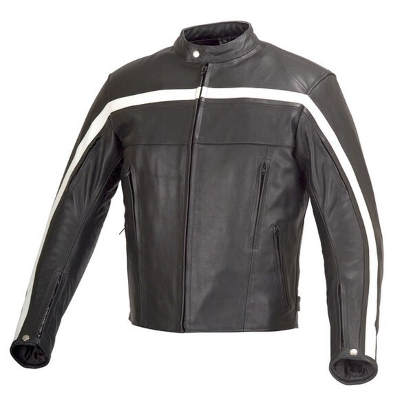 Men Motorcycle Leather Jacket American Eagle Live To Ride Retro Black Mbj033 Vehicle Parts Accessories Motorcycle Clothing