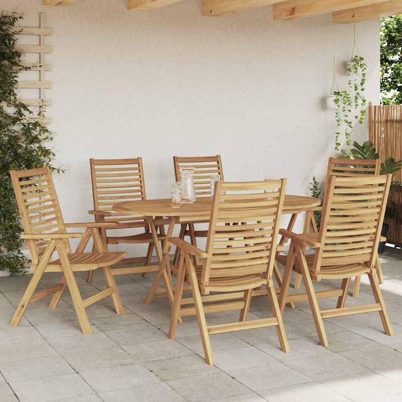 vidaXL Garden Chair Brown 52 x 64.5 x 108 cm Solid teak wood - 20.5 x 25.4 x 42.5 in