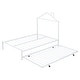 preview thumbnail 78 of 76, Metal Platform Bed With Twin Size Trundle,House-Shaped Headboard Design