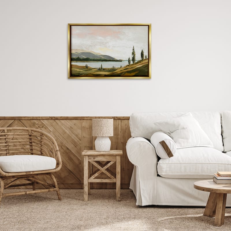 Stupell Calm Scenic Landscape Framed Floater Canvas Wall Art Design By Max Maxx