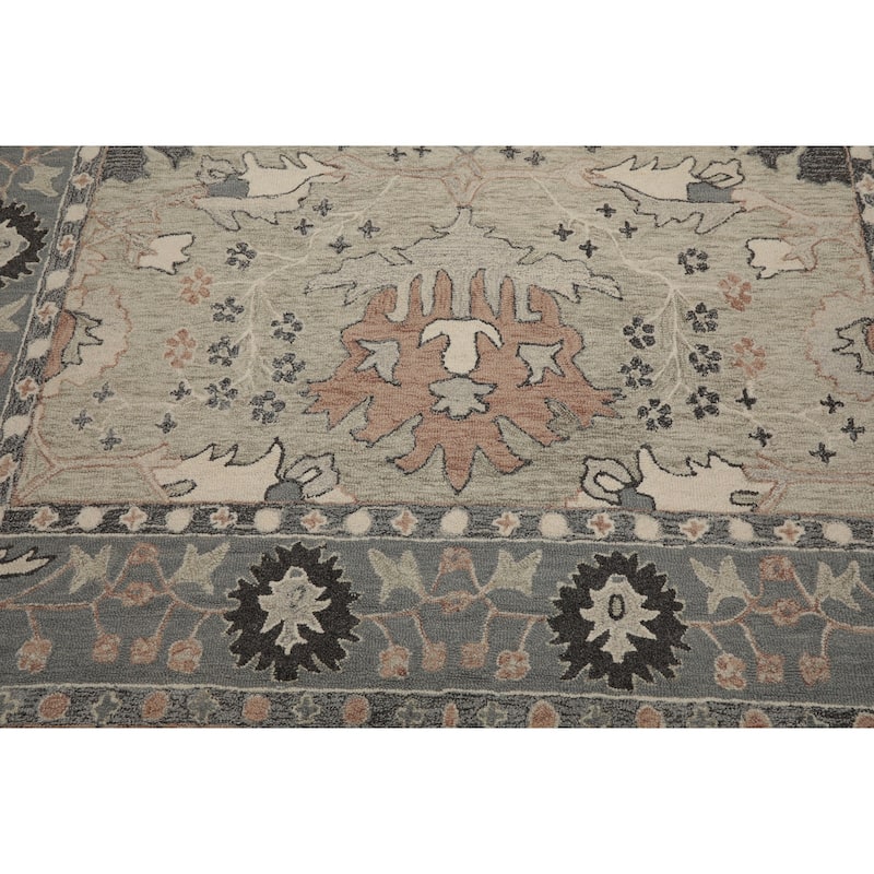 Multi Size Sage Wool Area Rug HandHooked Transitional Design Arts & Crafts