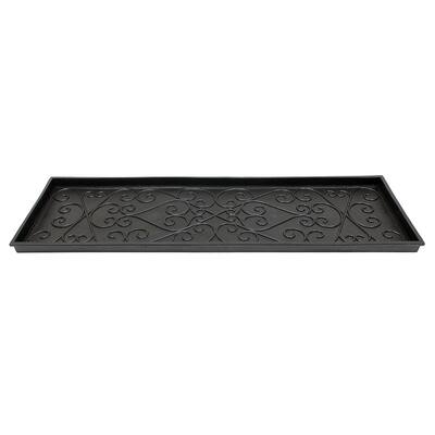 Achla Designs Multi Purpose Rubber Area Boot Tray, Large, 46 Inch Wide, Black