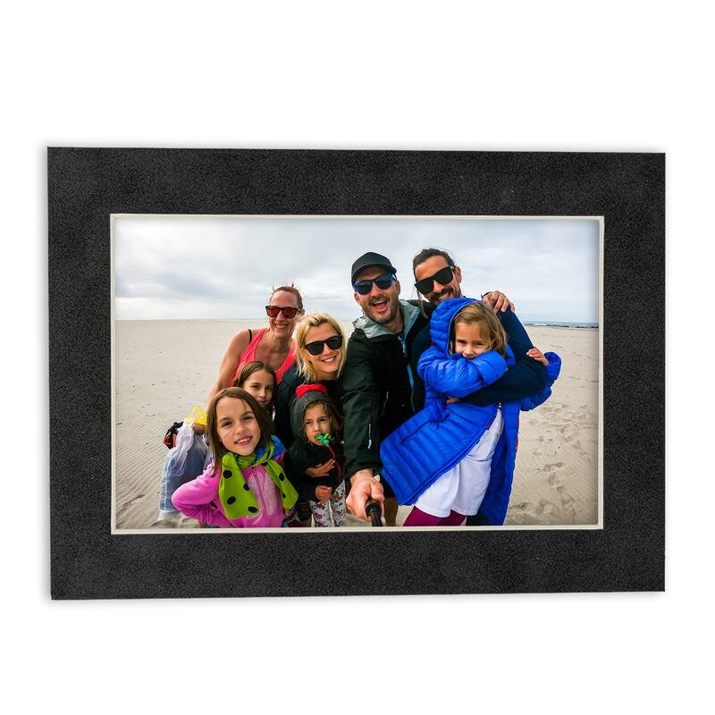 8x10 Mat for 6x8 Photo Dark Grey Suede Matboard for Frames Measuring