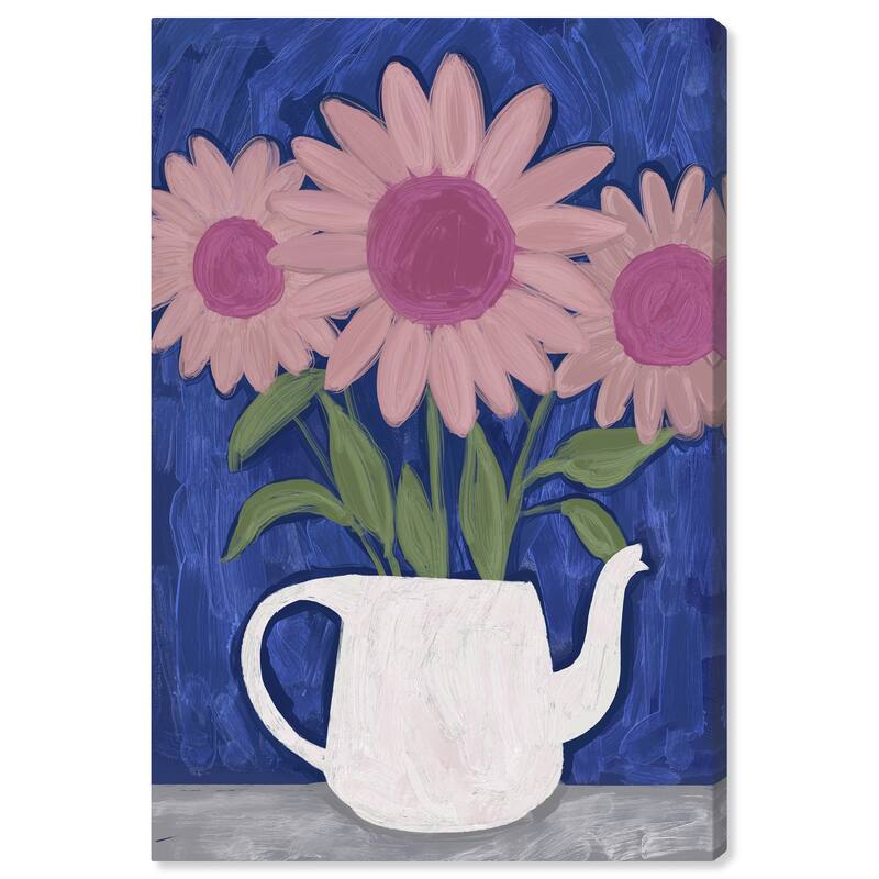 Wynwood Studio Canvas Floral and Botanical Ornate Floral II Pink and Modern & Contemporary Wall Art Canvas Print