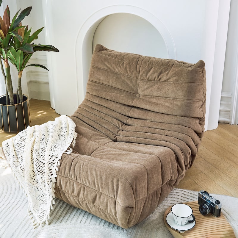 Caterpillar-Like Bean Bag Lounger Sofa Chair,Memory Foam