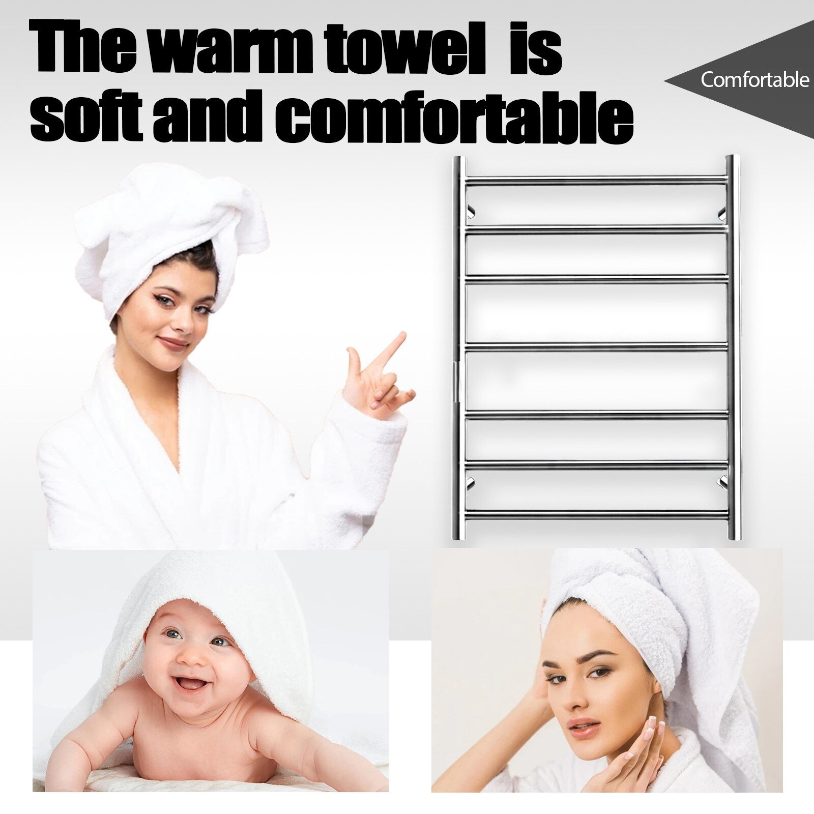 Heated Wall Mounted Electric Towel Warmer Towel Dryer Polish - On Sale -  Bed Bath u0026 Beyond - 36901626