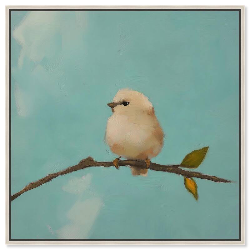 Azure Avian Canvas by Art Remedy - Silver - 40" x 40"