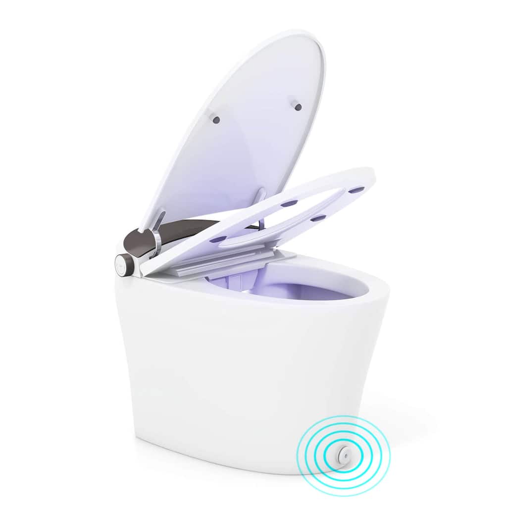 Costway Smart Toilet with Adjustable Heated Seat Dryer Night Light - See Details