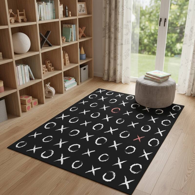 HomeRoots Juvenile/Youth Casual Rectangle Area Rug - 4' X 5'