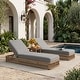 preview thumbnail 71 of 112, Patio Recline Chairs Adjustable Chaise Lounge with Cushions (Set of 2) Brown Frame - Grey