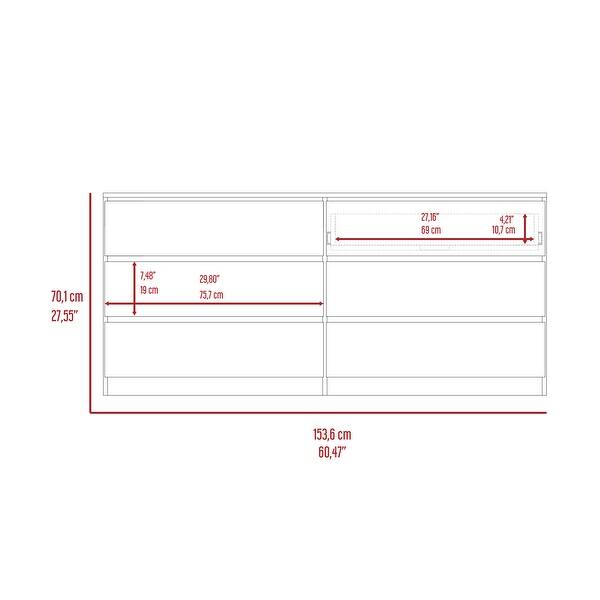 Rectangle A Resser Waterville 6-Drawer Rectangle Dresser - Bed Bath & Beyond - 39922472