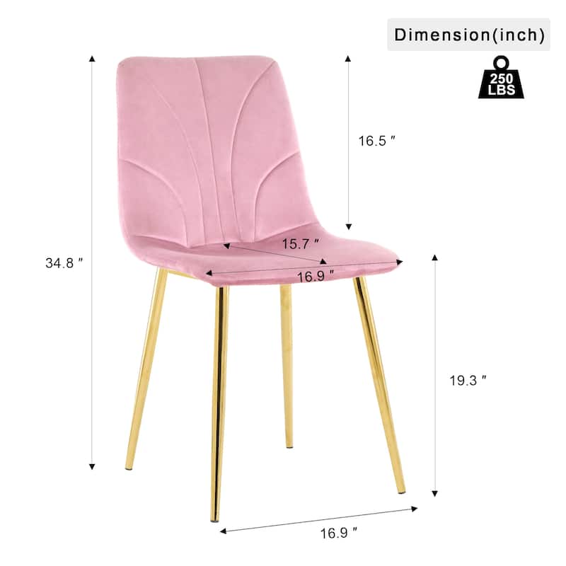 Modern simple light luxury dining chair set of 4