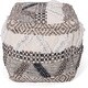 preview thumbnail 7 of 5, Roomfitters Handwoven Boho Pouf Cube Ottoman with Textured Cotton and Jute Weave, Soft Floor Cushion Bean Bag Chair