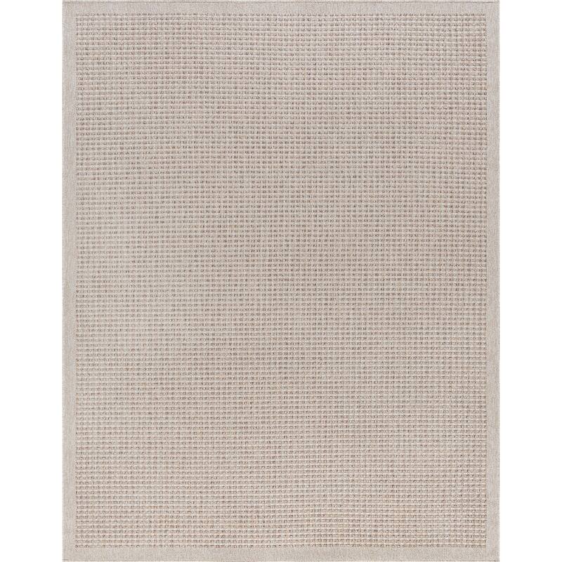 Dennis Coastal Windowpane Indoor/Outdoor Area Rug