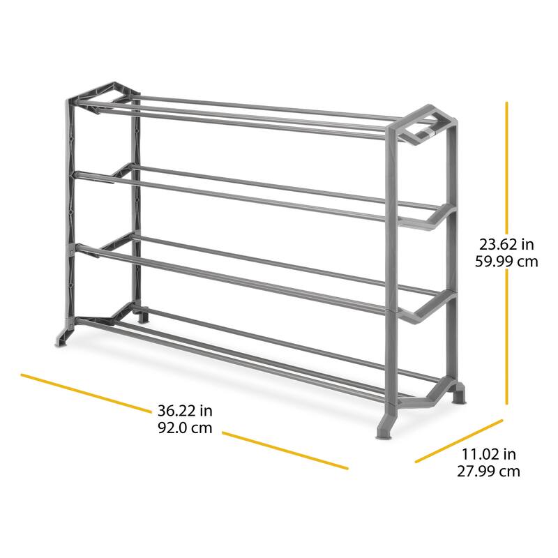 Whitmor 4-Tier Shoe Rack - Gray