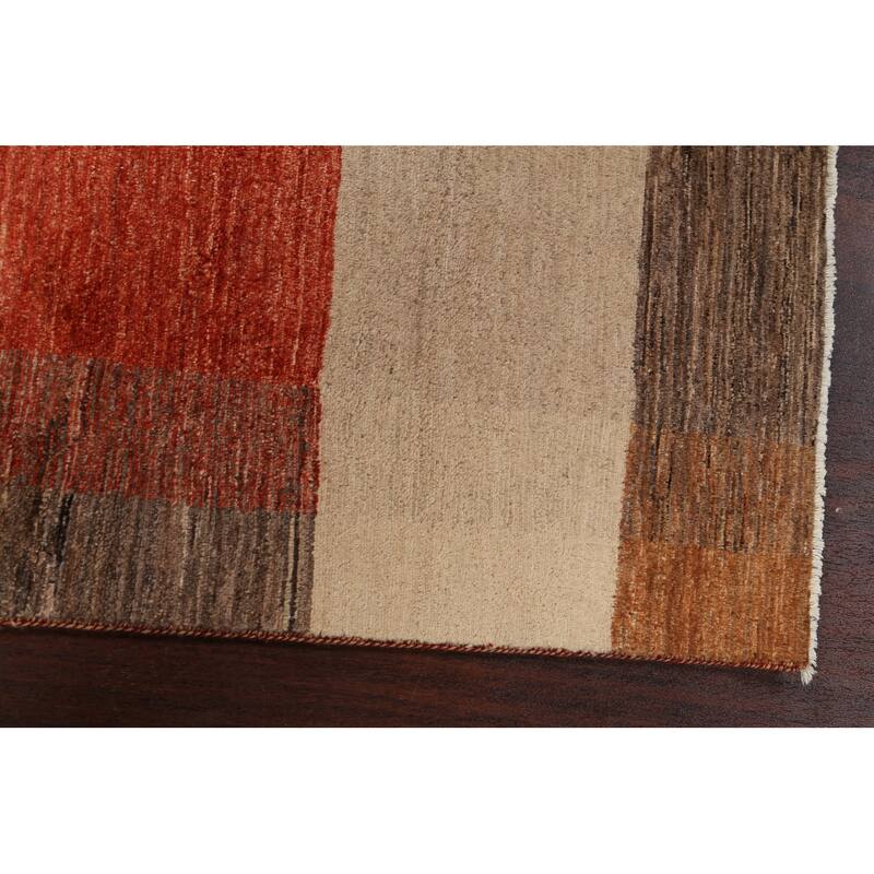 Modern Gabbeh Kashkoli Oriental Area Rug Wool Handmade Foyer Carpet - 2'7" x 3'8"