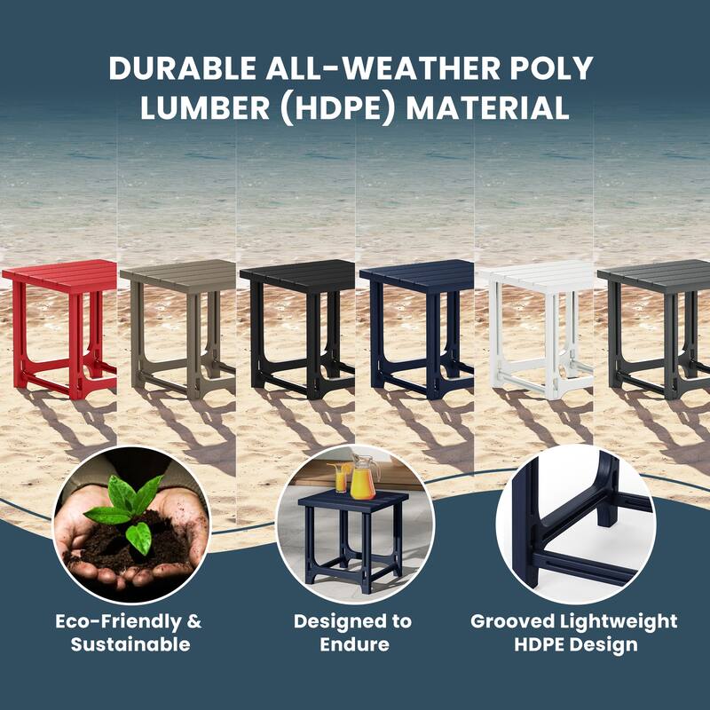 Polytrends Coastline Outdoor Poly Side Table