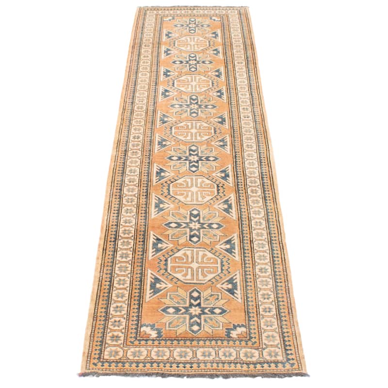 ECARPETGALLERY Hand-knotted Finest Ghazni Copper Wool Rug - 2'9 x 10'9
