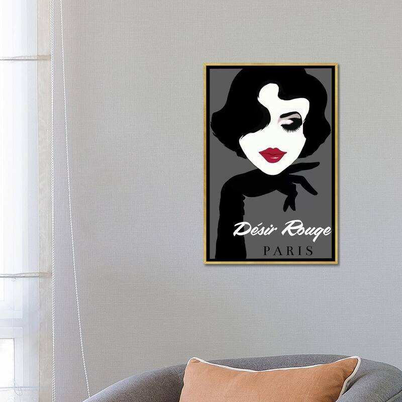 iCanvas "Desir Rouge Paris" by Vintage Apple Collection Framed