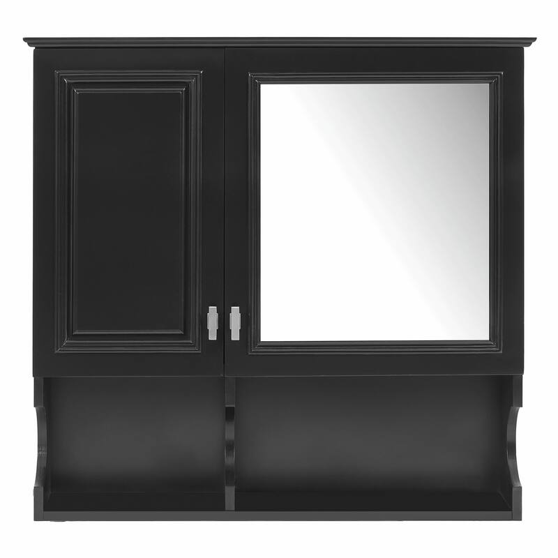 30-Inch Mirror Medicine Cabinet with Open Shelves