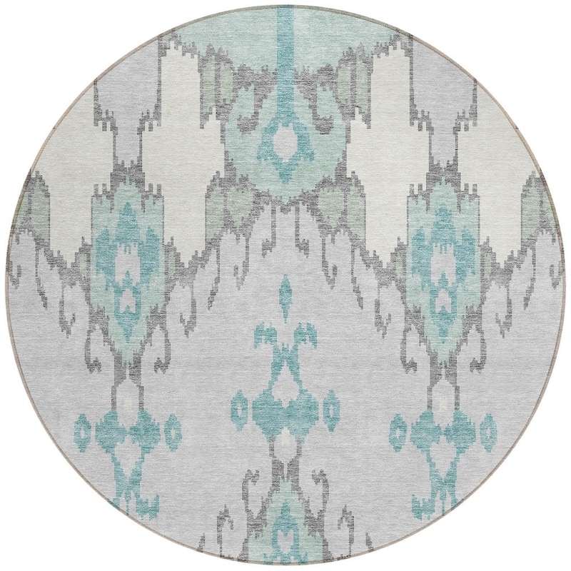 HomeRoots Ikat Transitional Rectangle Outdoor Rug